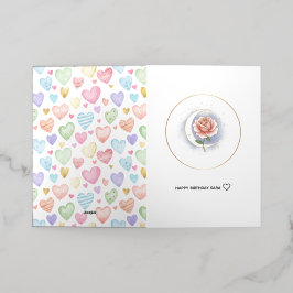 Luxury Celestial Rose Foil Greeting Card - Persona 箔グリーティングカード