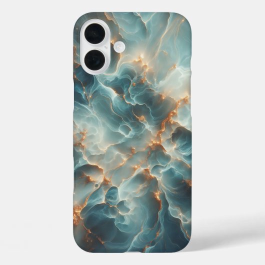 Luxury Celestial Teal Marble Phone Case - Radiant  Case-Mate iPhoneケース (裏面)