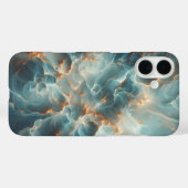 Luxury Celestial Teal Marble Phone Case - Radiant  Case-Mate iPhoneケース (裏面 (横))
