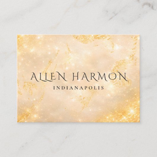 Luxury Champagne Gold Custom Name | 5-Minute Edit 名刺 (正面)