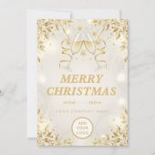 Luxury Champagne & White Modern Business シーズンカード (正面)