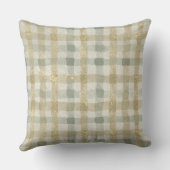 Luxury Checked, Gold Grey Beigi Pattern クッション (裏面)