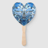 Luxury Chic Ruby Heart Personalized Fan ハンドファン (裏面)