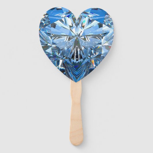 Luxury Chic Ruby Heart Personalized Fan ハンドファン (裏面)