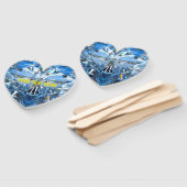 Luxury Chic Ruby Heart Personalized Fan ハンドファン (組立なし)