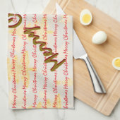 Luxury Christmas Christmas Trees Festive キッチンタオル (四つ折り)