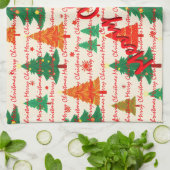 Luxury Christmas Christmas Trees Festive キッチンタオル (折り畳み)