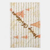 Luxury Christmas Christmas Trees Festive キッチンタオル (縦)