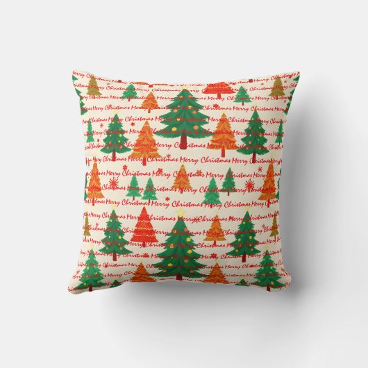 Luxury Christmas Christmas Trees Festive クッション (裏面)