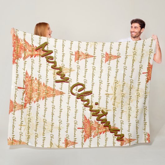 Luxury Christmas Christmas Trees Festive フリースブランケット (インサイチュ)