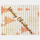 Luxury Christmas Christmas Trees Festive フリースブランケット (正面(横))