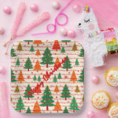 Luxury Christmas Christmas Trees Festive ペーパープレート (パーティー)