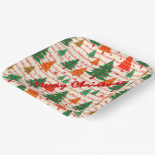 Luxury Christmas Christmas Trees Festive ペーパープレート (傾斜あり)