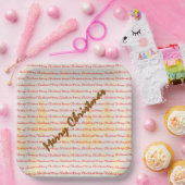 Luxury Christmas Christmas Trees Festive ペーパープレート (パーティー)