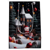 Luxury Christmas Gift Bag ミディアムペーパーバッグ (裏面)