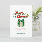 Luxury Christmas Party Invitation サンキューカード (スタンド正面)