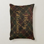 Luxury, Christmas Pattern, Gold Merry Christmas アクセントクッション (正面(垂直))