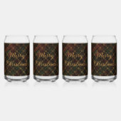 Luxury, Christmas Pattern, Gold Merry Christmas  ガラス缶 (正面)