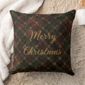 Luxury, Christmas Pattern, Gold Merry Christmas クッション (ブランケット)