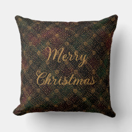 Luxury, Christmas Pattern, Gold Merry Christmas クッション