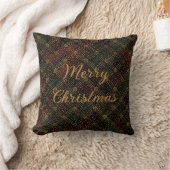 Luxury, Christmas Pattern, Gold Merry Christmas クッション (ブランケット)