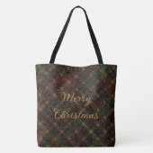 Luxury, Christmas Pattern, Gold Merry Christmas To トートバッグ (裏面)