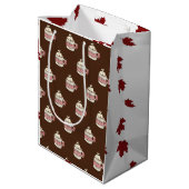 Luxury Christmas Personalized Merry Christmas ミディアムペーパーバッグ (裏面アングル)