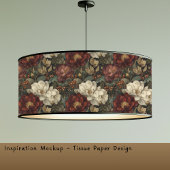 Luxury Christmas Red and Winter White Floral 薄葉紙