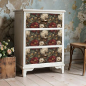 Luxury Christmas Red and Winter White Floral 薄葉紙