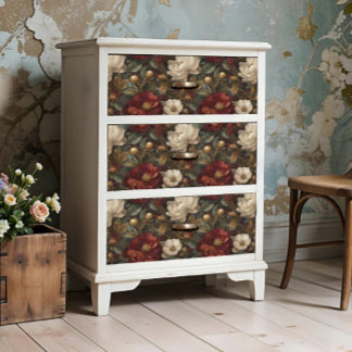 Luxury Christmas Red and Winter White Floral 薄葉紙