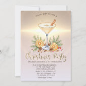 Luxury Christmas Tree Balls Gold Company  招待状 (正面)