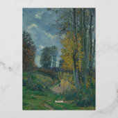 Luxury Classic Burgundy Gold Frame Wedding 箔招待状 (裏面)