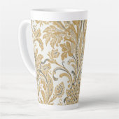 Luxury, Classic,Elegant,Gold Beige Pattern カフェラテマグ (左アングル)