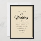 Luxury Classic Elegant Vintage Style Wedding Invit 招待状 (正面)