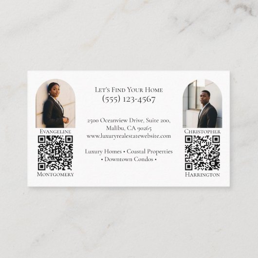 Luxury Classy Dual Agent Professional Real Estate 名刺 (裏面)