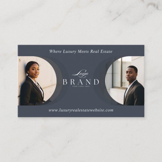 Luxury Classy Dual Agent Professional Real Estate 名刺 (正面)