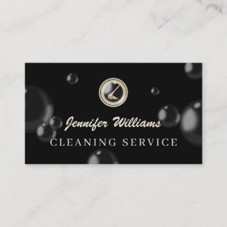 Luxury cleaning mop logo cleaner 名刺