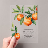 Luxury Clear Acrylic Citrus  アクリル招待状 (インサイチュ (ポータブル))