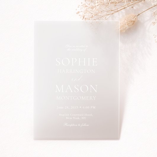 Luxury Clear Acrylic Wedding Invitation  アクリル招待状