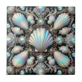 Luxury Coastal Decor | Diamonds and Seashells  タイル (正面)
