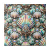Luxury Coastal Decor | Diamonds and Seashells  タイル (正面)