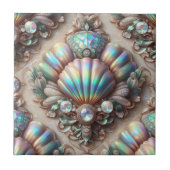 Luxury Coastal Decor | Diamonds and Seashells  タイル (正面)