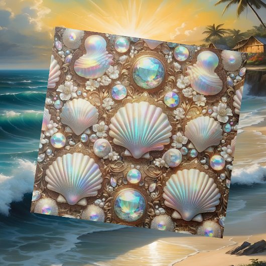 Luxury Coastal Decor | Diamonds and Seashells  タイル