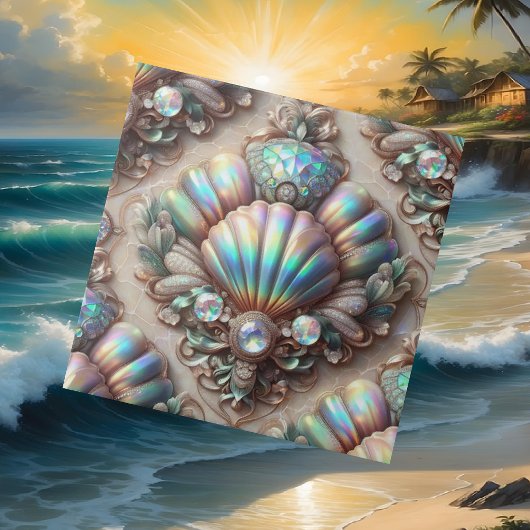 Luxury Coastal Decor | Diamonds and Seashells  タイル