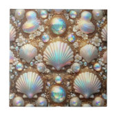 Luxury Coastal Decor | Diamonds and Seashells  タイル (正面)