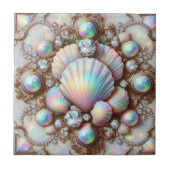 Luxury Coastal Decor | Diamonds and Seashells  タイル (正面)
