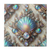Luxury Coastal Decor | Diamonds and Seashells  タイル (正面)