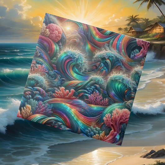 Luxury Coastal Living | Coral Reef Ocean Waves タイル