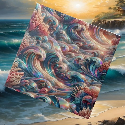 Luxury Coastal Living | Coral Reef Ocean Waves タイル
