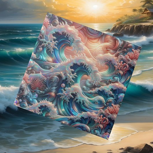 Luxury Coastal Living | Coral Reef Ocean Waves タイル